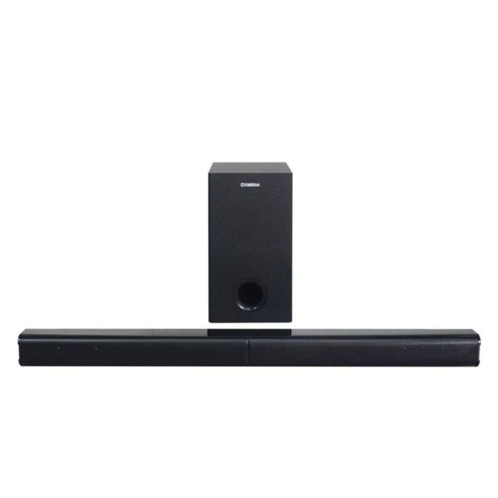Omega 2.1 Soundbar with Wired Subwoofer-Deep Bass