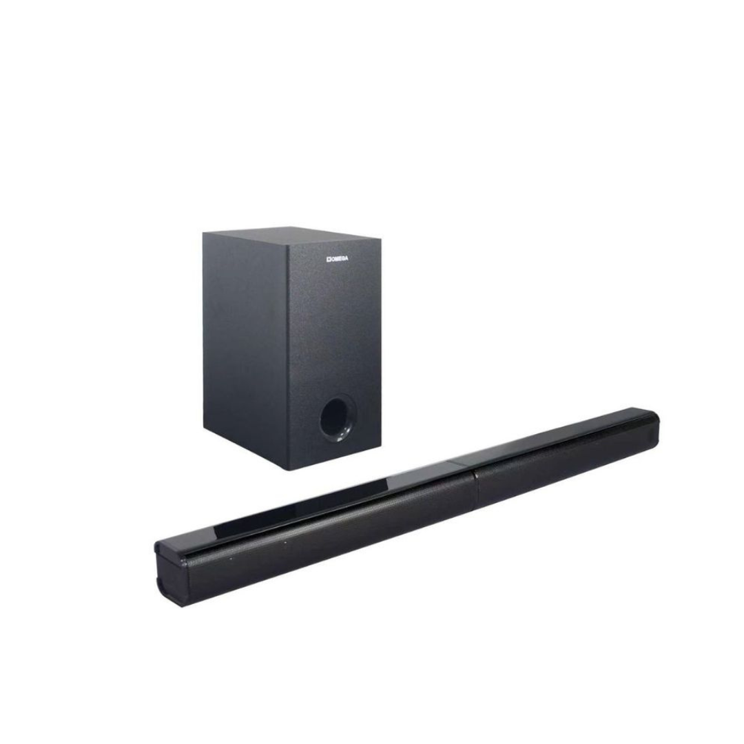 Omega 2.1 Soundbar with Wired Subwoofer-Deep Bass