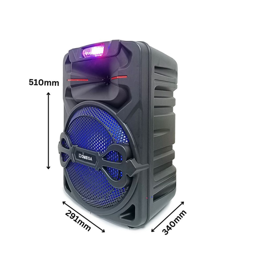Omega 12" Outdoor Karaoke Speaker Battery-Powered